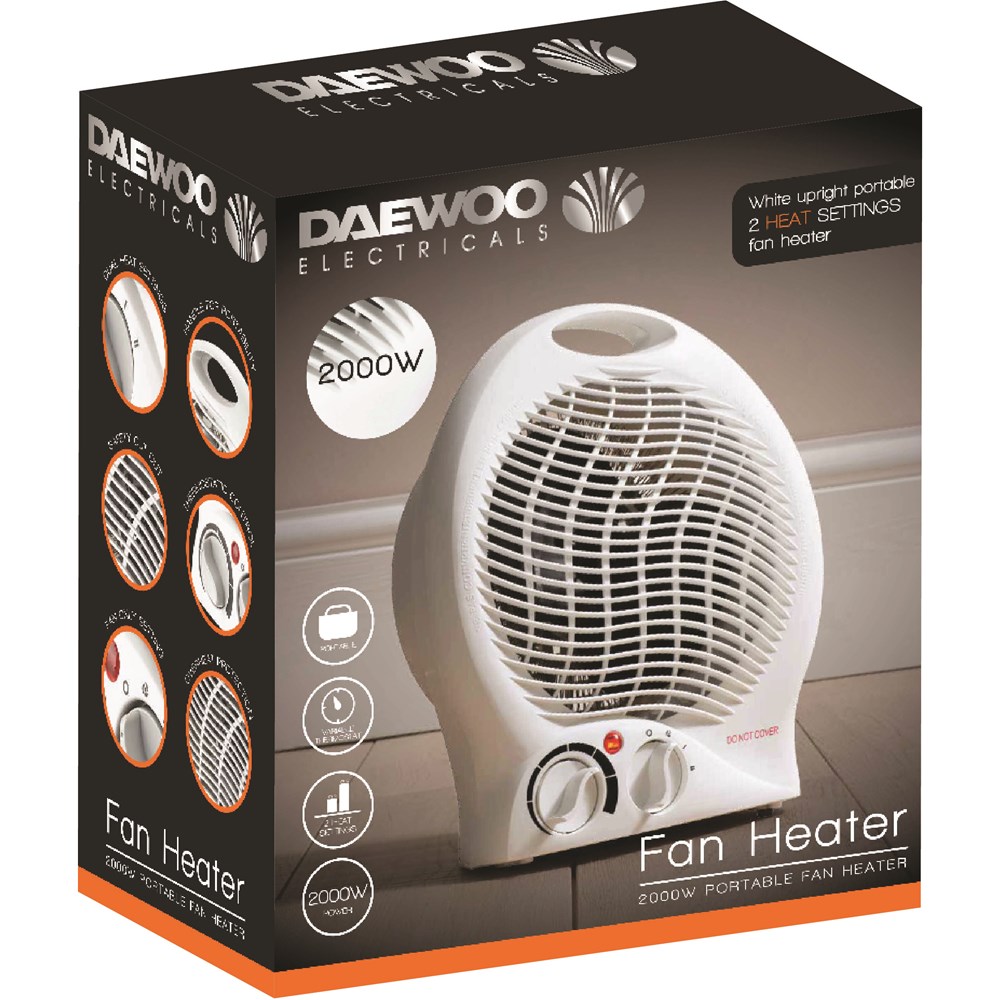 DAEWOO UPRIGHT FAN HEATER 2000W