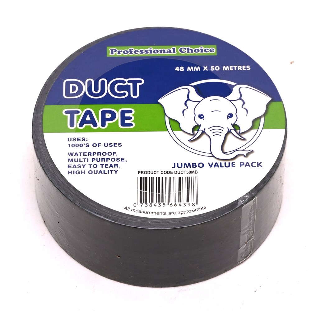 PROFESSIONAL BLACK DUCT TAPE 48MM X 50M