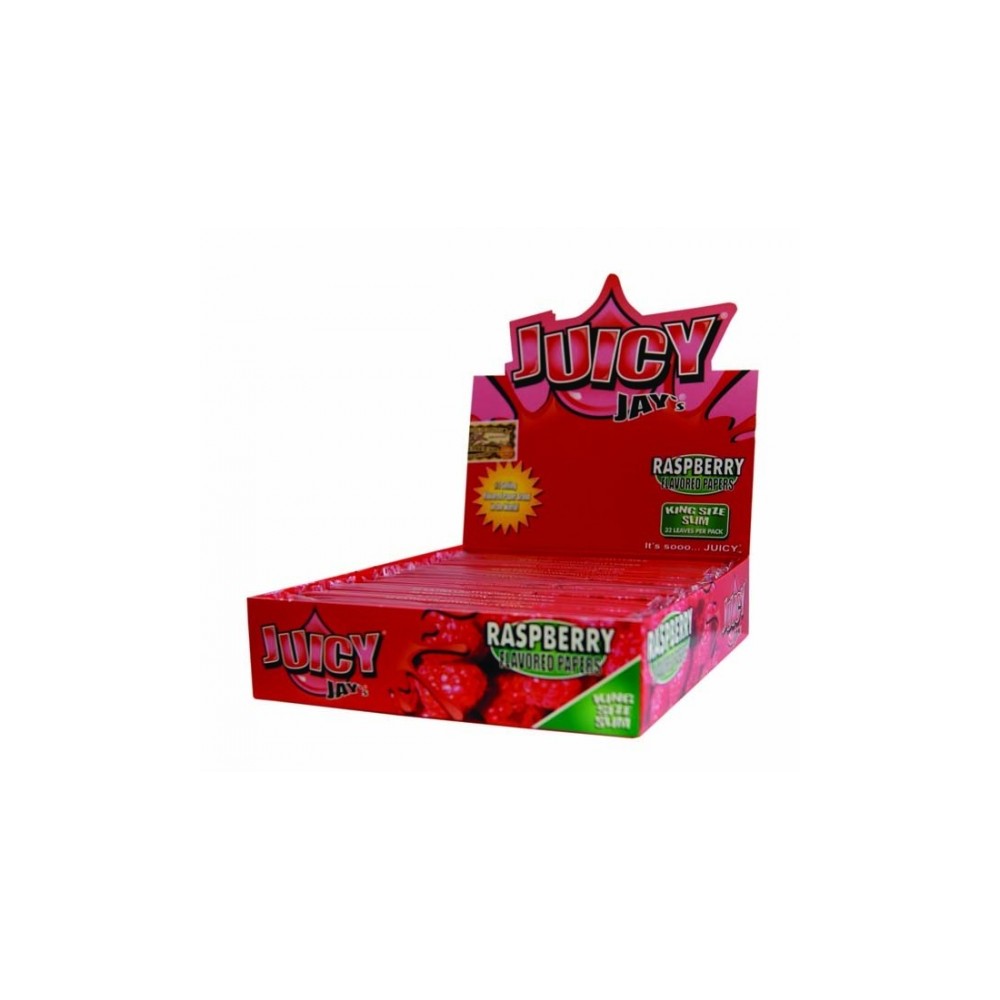 KING SIZE PAPERS JUICY JAY RASPBERRY - 24 PACK