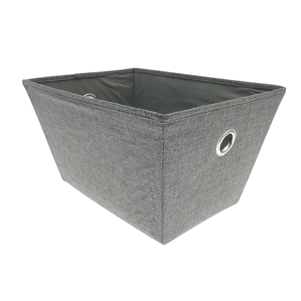 WOVEN STORAGE BASKET SMALL CHARCOAL