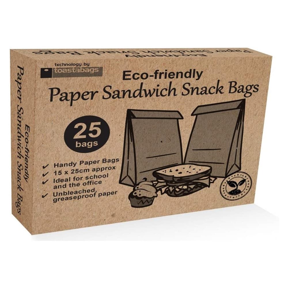 ECO PAPER SANDWICH BAGS 25PK