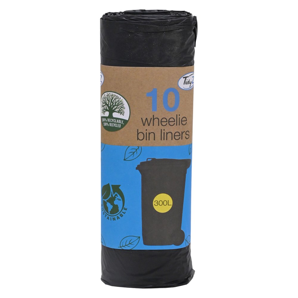 TIDYZ 300L WHEELIE BIN LINERS 10PACK