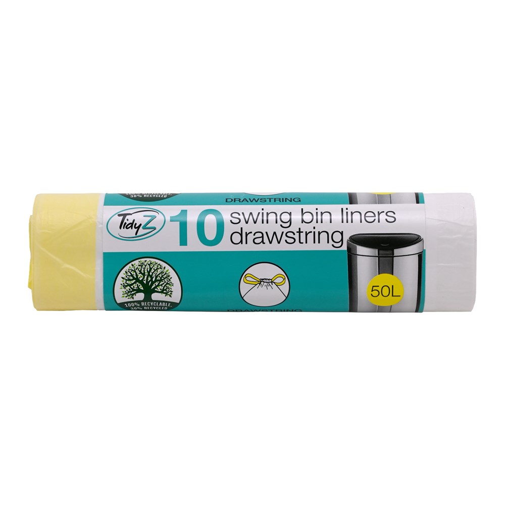 TIDYZ 10 SWING BIN LINERS DS 50L