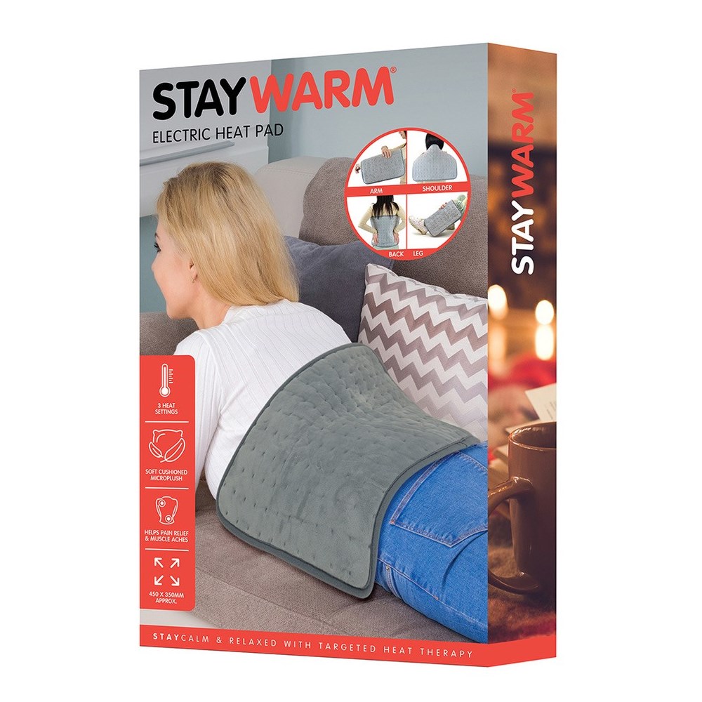 STAYWARM HEAT THERAPY PAD 45X35CM GREY