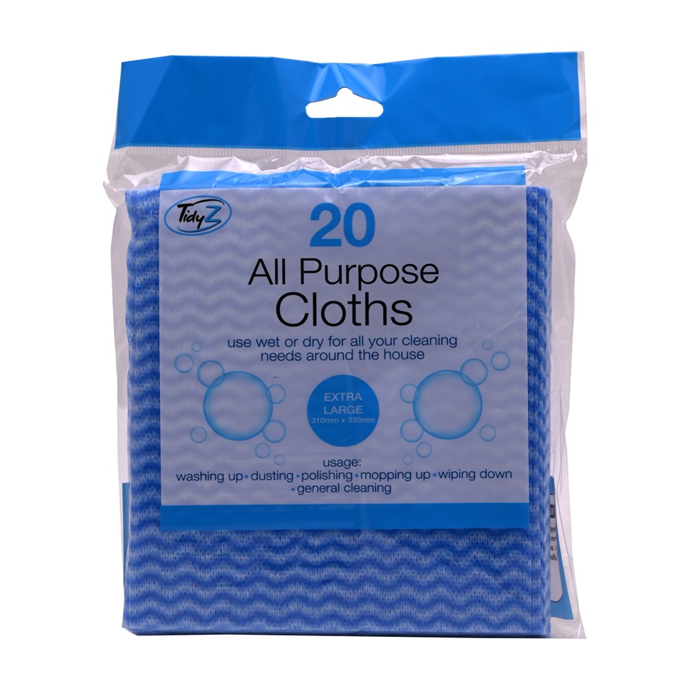 TIDYZ 20 ALL PURPOSE CLOTHS FLAT