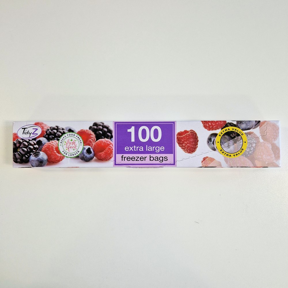 TIDYZ 100 EXTRA LARGE FREEZER BAGS Tidyz 100 extra large freezer bags