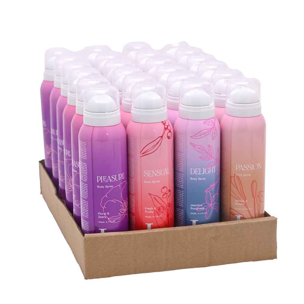 INSETTE LADIES BODY SPRAY INTRO MIXED 150ML-24 PAC