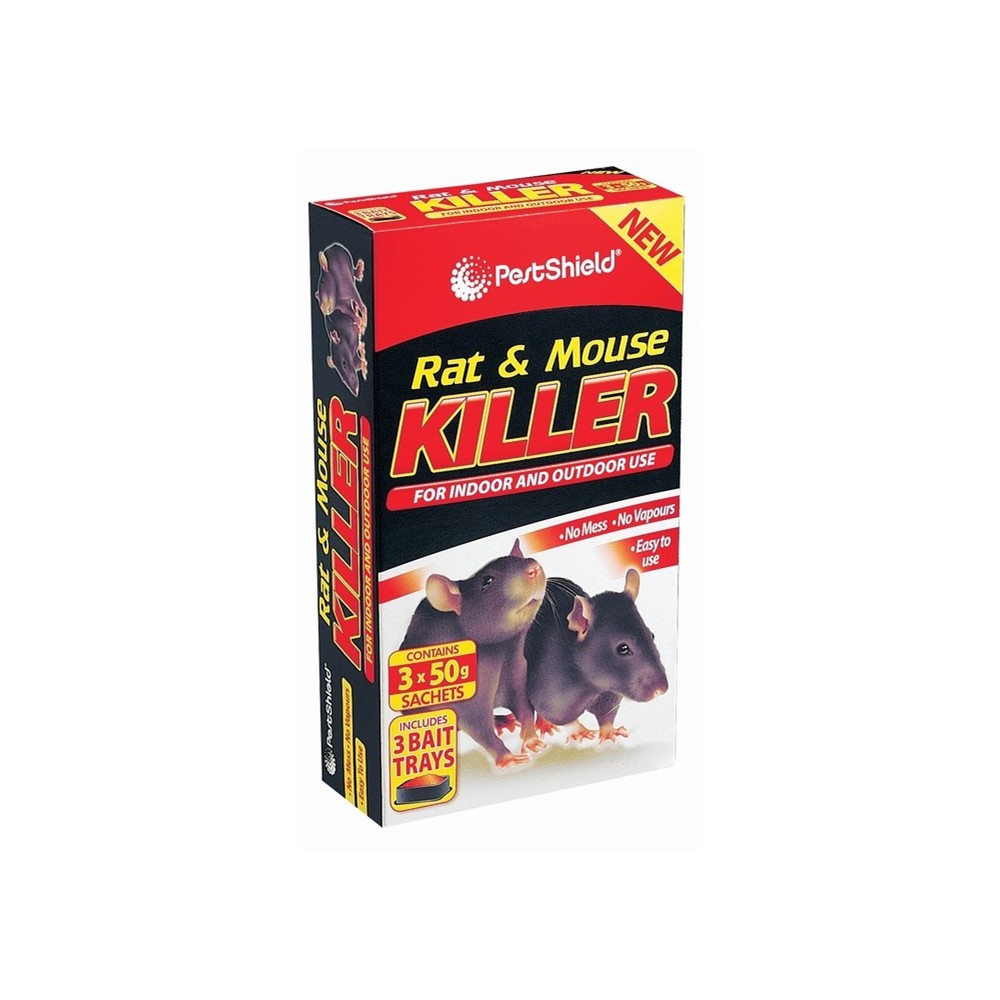 PESTSHIELD RAT & MOUSE KILLER 4 X 20G