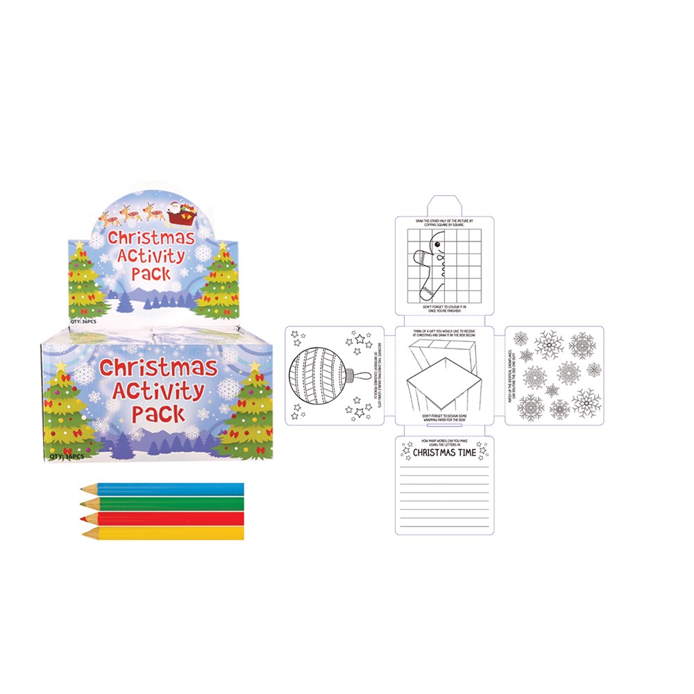 CHRISTMAS ACTIVITY PACK FOR CHILDREN - 36 PACK