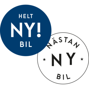 Helt ny bil och nästan ny bil