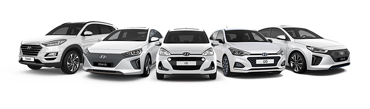 Hyundai Tucson, IONIQ el, i10, i20 och IONIQ hybrid