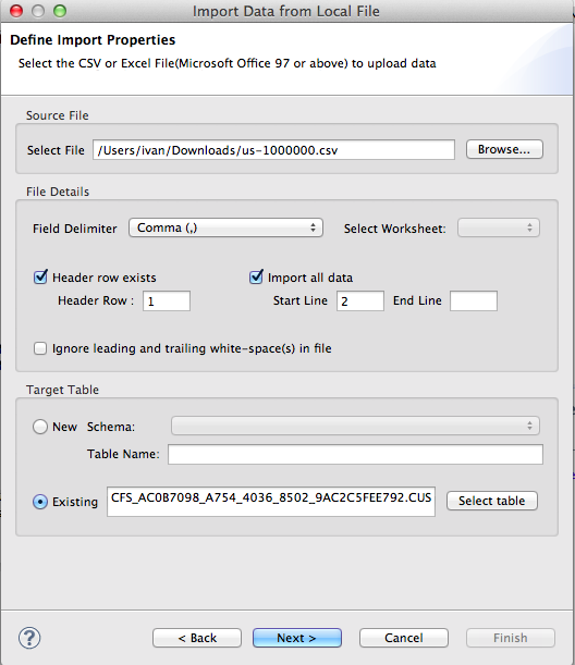 *.csv import HANA alt text