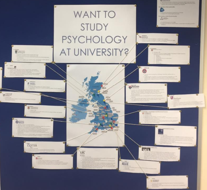 The Top 20 Psychology Degrees Wall Display tutor2u