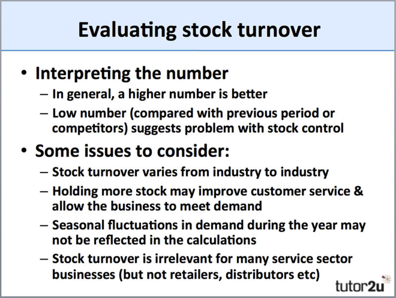 Stock Turnover Tutor2u