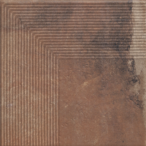 Scandiano Rosso Stopnica Narożna 30x30