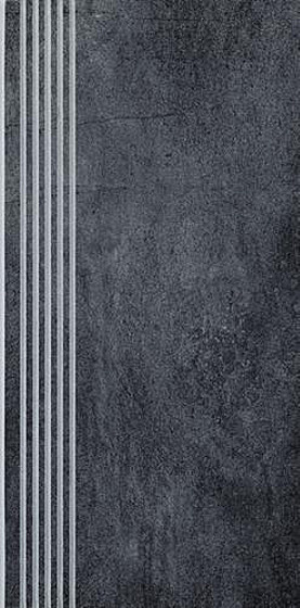 Taranto Grafit Stopnica Prosta Nacinana Mat 29,8x59,8