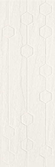 Titanium Bianco Heksagon Struktura 25x75