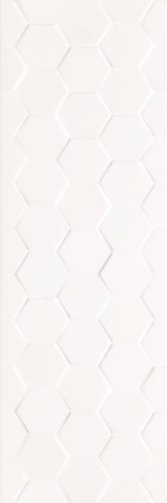 Charisma Hexagon White Glossy 25x75