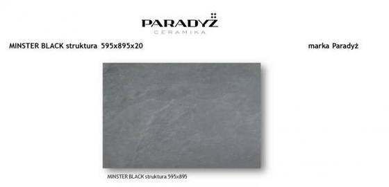 Płyta Tarasowa Minster Black Struktura 20 mm Mat 59,5x89,5