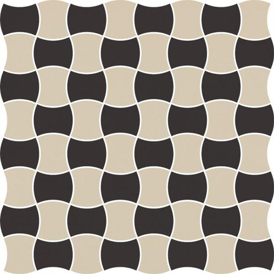 Modernizm Nero Mozaika Prasowana Mix C K 3,6x4,4 30,8x30,8