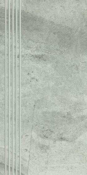 Teakstone Grys Stopnica Prosta Nacinana Mat 30x60