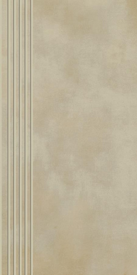 Tecniq Beige Stopnica Prosta Nacinana Półpoler 29,8x59,8