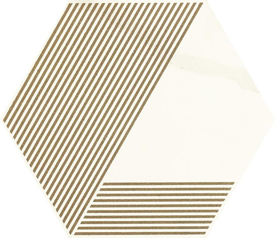 Calacatta Hexagon Mat A 17,1x19,8