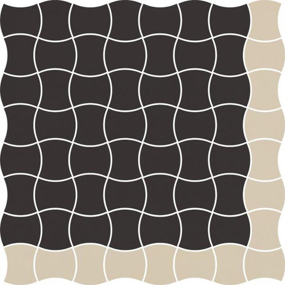 Modernizm Nero Mozaika Prasowana Mix A K 3,6x4,4 30,8x30,8
