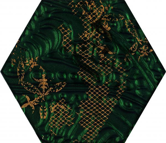 Intense Tone Green Inserto Szklane Heksagon C 19,8x17,1