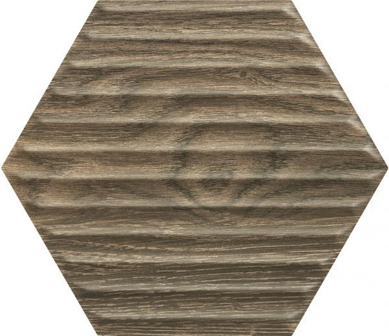 Serene Brown Heksagon Struktura 19,8x17,1