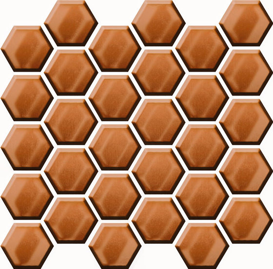 Mozaika Copper Glass Hexagon Mosaic Cc 25x25,8