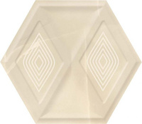 Illusion Beige Heksagon Struktura Połysk 19,8x17,1