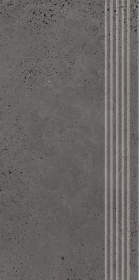 Industrialdust Grafit Stopnica Nacinana Mat 29,8x59,8