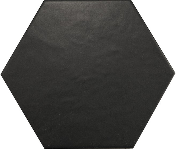 Hexatile Negro Mate 17,5x20