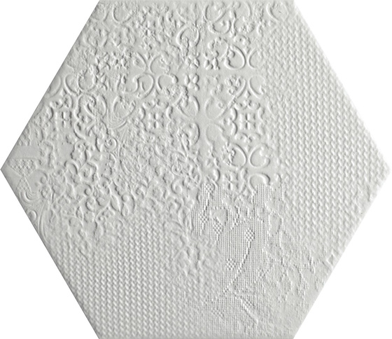 Hex Milano White 22x25