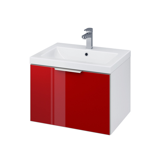 Szafka Podum Stillo Como/Zuro/Amao/Colour 60 Biała/Front Czerwień Mont