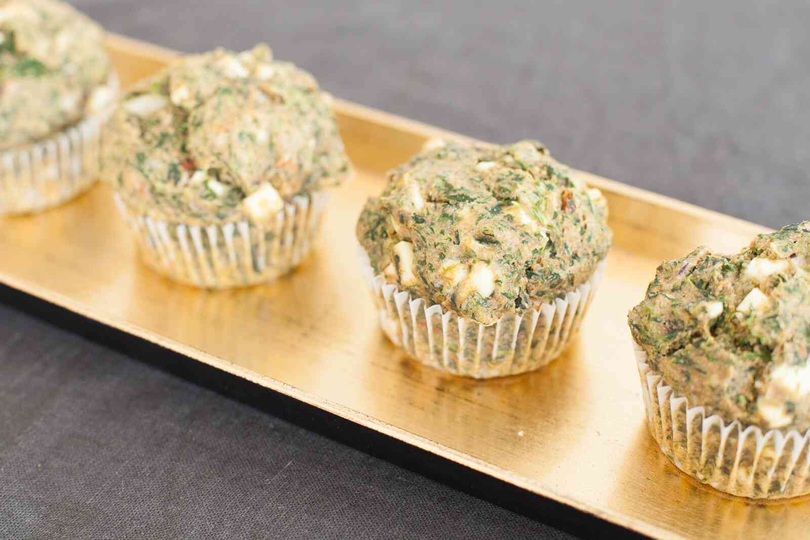 Schnell und gesund SpinatFetaMuffins