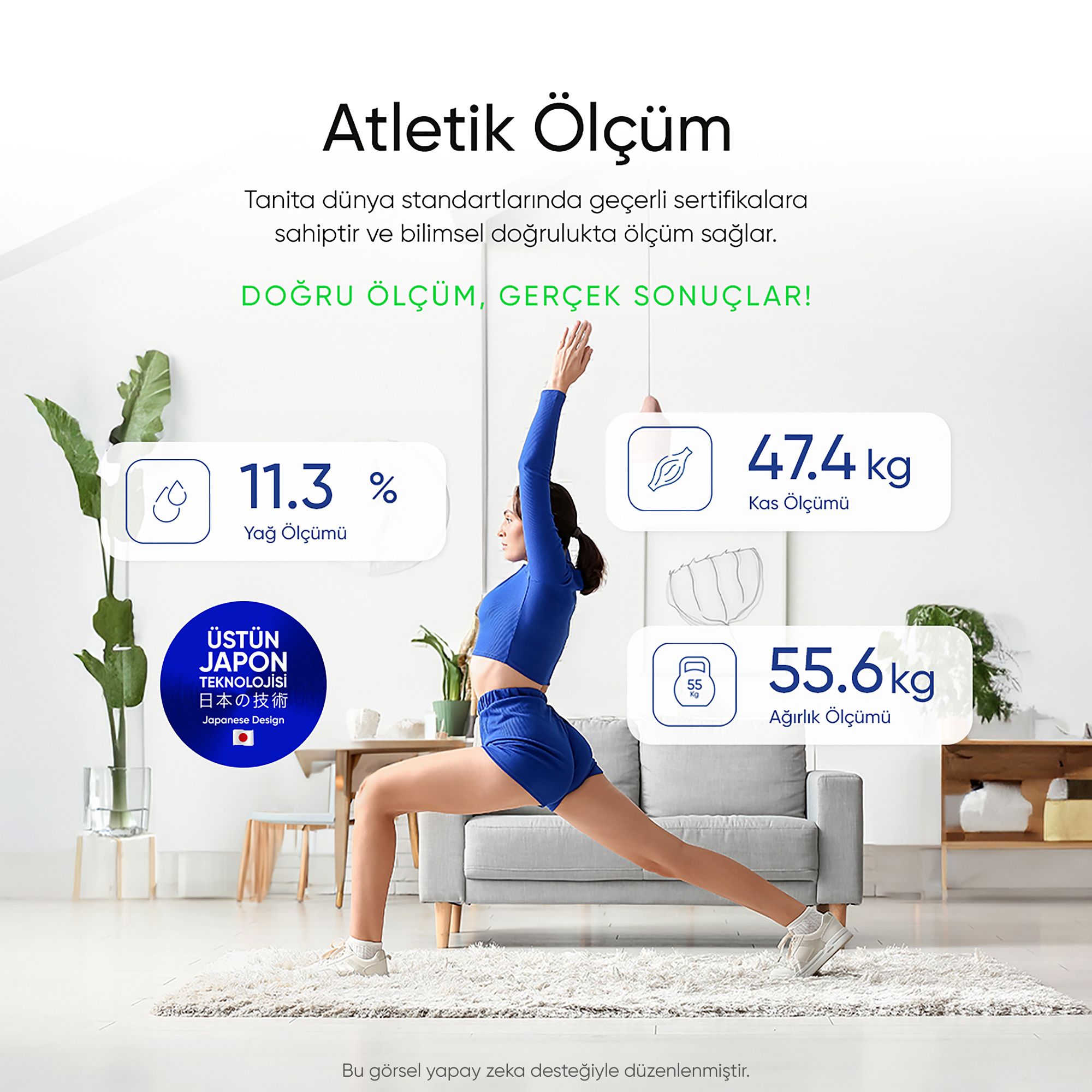 タニタ　no Tanita BC 401 Beyaz Dijital Tartı