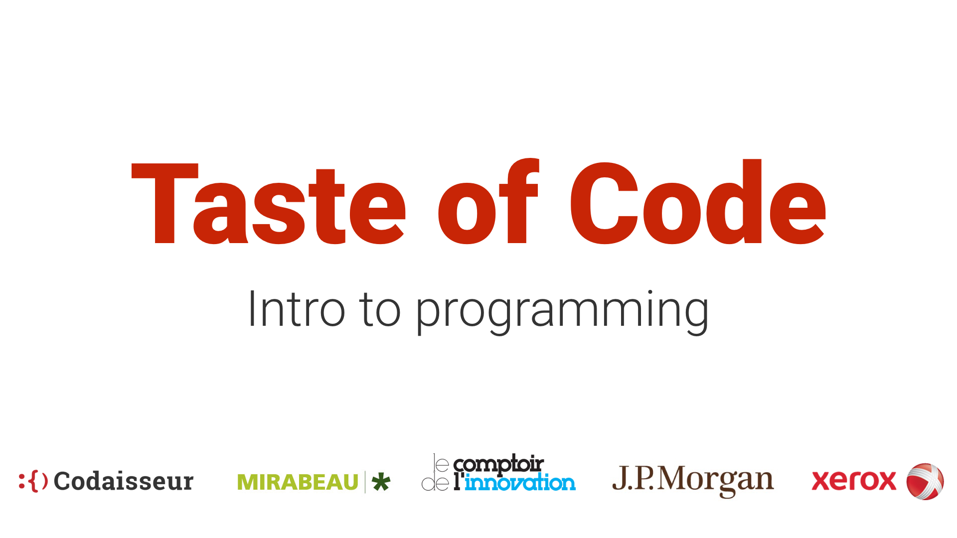Taste of Code