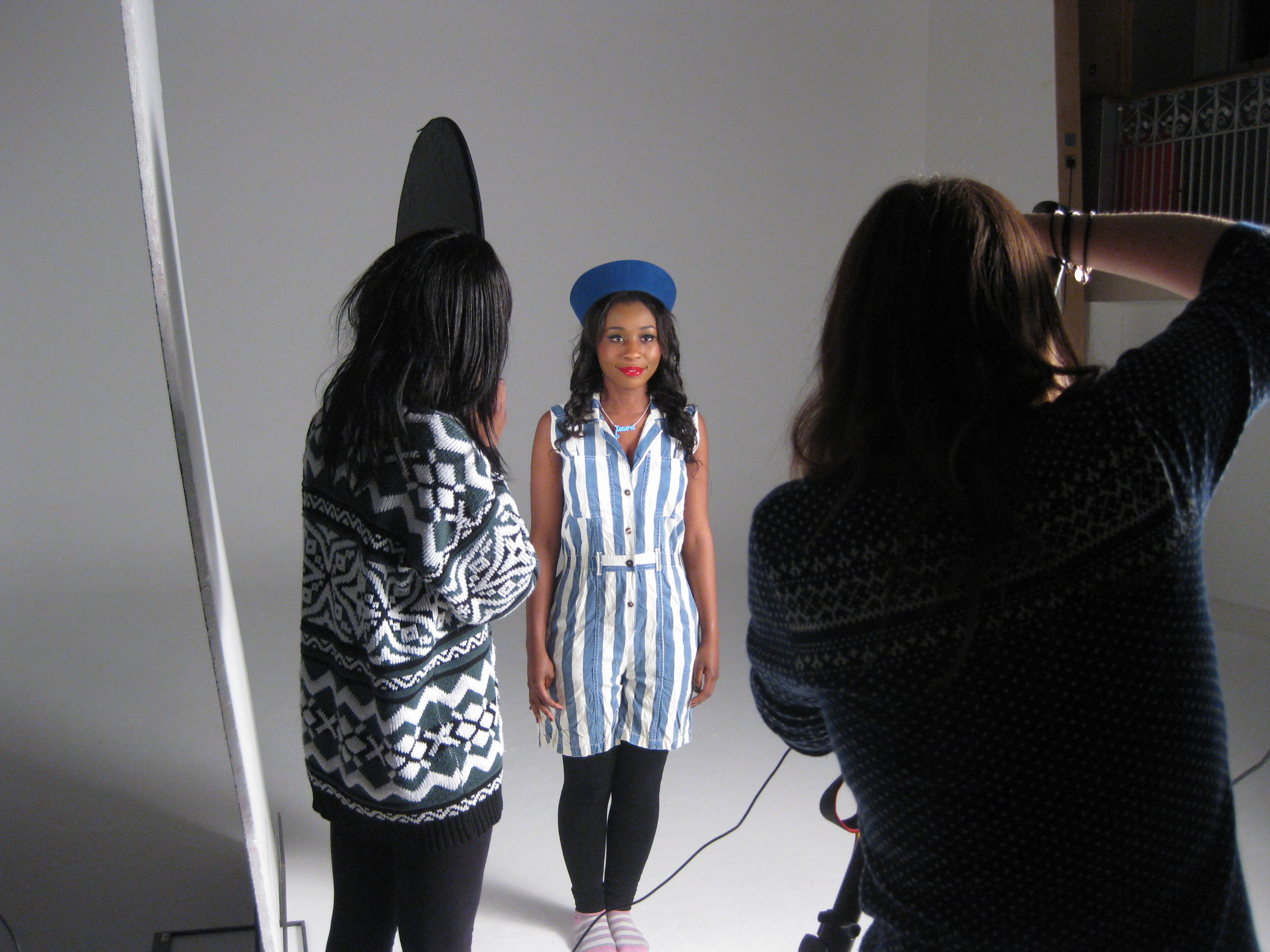 Behind the scenes on the Tatty Devine Name Necklace shoot