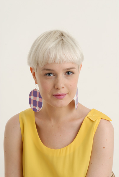 Tatty Devine for Eley Kishimoto Circle Ravioli Earrings - pink