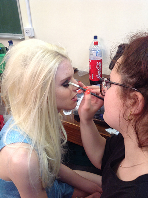 Hair on set at Tatty Devine's A/W13 Shoot