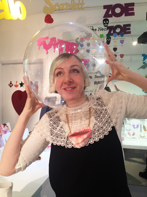 Tatty Devine's Harriet Vine in the SS14 Shell Grotto Conch Necklace