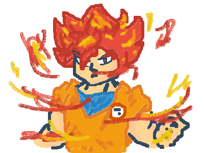 I drew goku by looking at Delirium :P