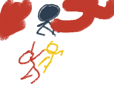 yellow and red vs black