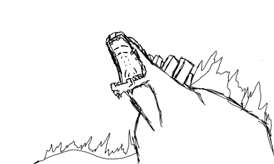 Cyborg-Godzilla skethc