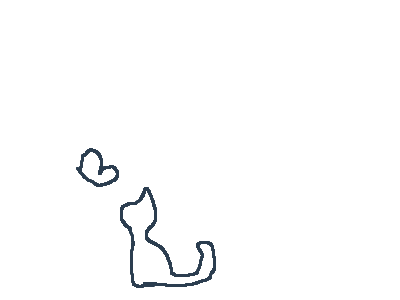 the butterfly ( the cat looks weird)