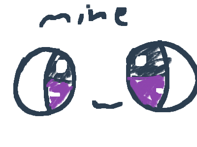 my eyes vs the starry eyes she made