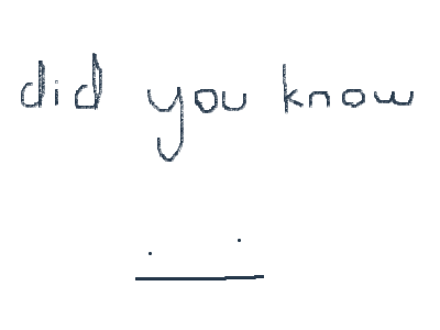 d i d   y o u   k n o w