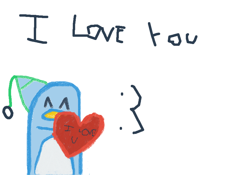 lil penguin loves you